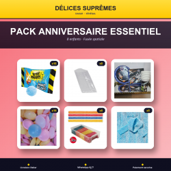 Pack Anniversaire Essentiel · 8 enfants · Fusée spatiale