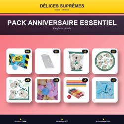 Pack Anniversaire Essentiel · 8 enfants · Koala