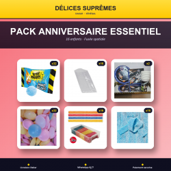 Pack Anniversaire Essentiel · 16 enfants · Fusée spatiale