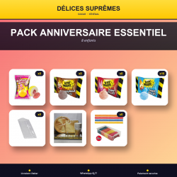 Pack Anniversaire Essentiel · 8 enfants