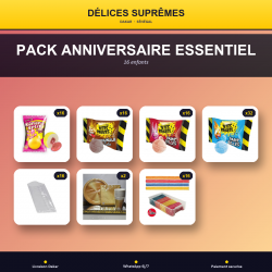 Pack Anniversaire Essentiel · 16 enfants