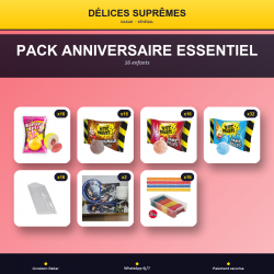 Pack Anniversaire Essentiel · 16 enfants · Fusée spatiale