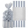 10 sachets rayés Gris 27 cm