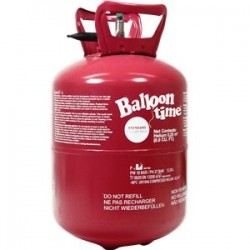 Hélium 0,25 m3 pour 30 ballons standard 9"(23 cm)