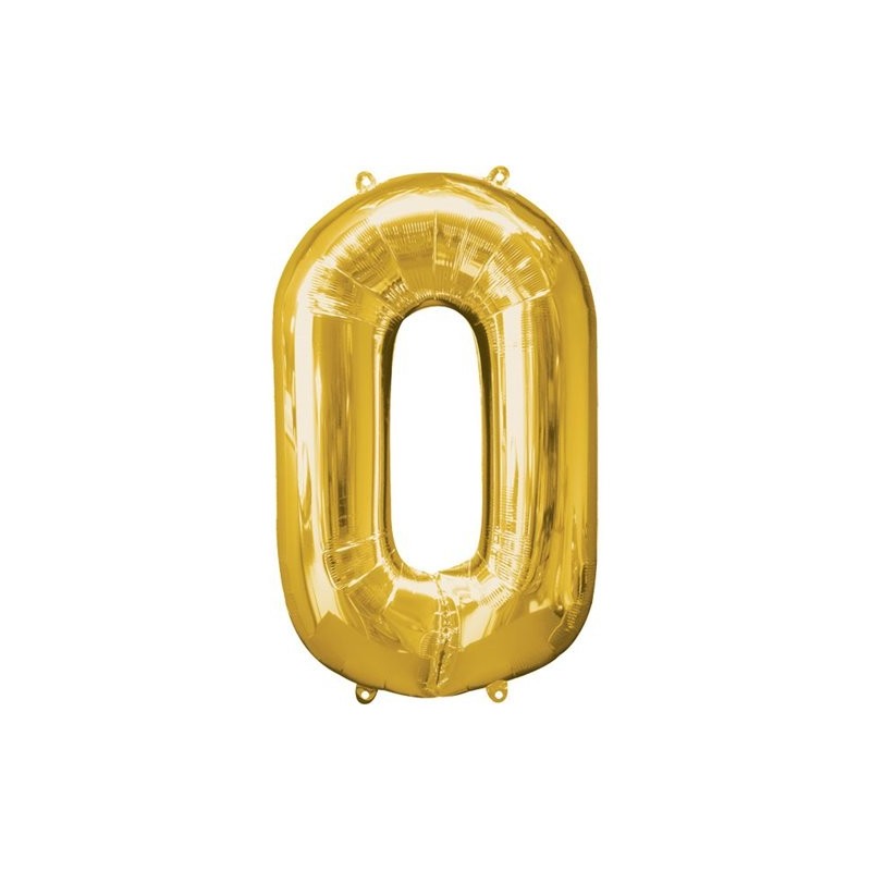 Ballon couleur Or chiffre 0