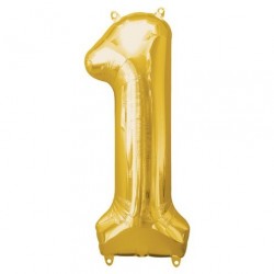 Ballon couleur Or chiffre 1