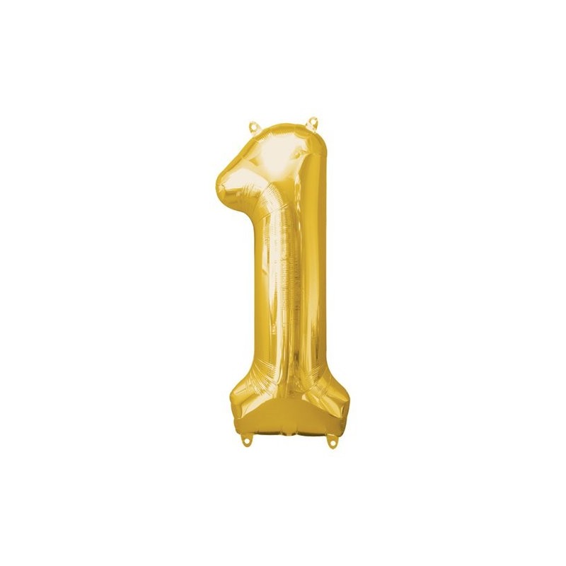 Ballon couleur Or chiffre 1