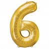 Ballon couleur Or chiffre 6