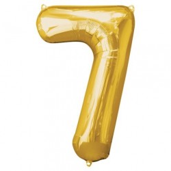 Ballon couleur Or chiffre 7