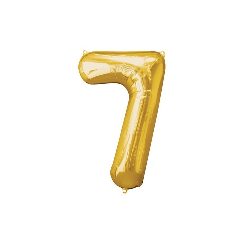 Ballon couleur Or chiffre 7