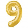 Ballon couleur Or chiffre 9