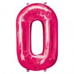 Ballon Rose chiffre 0