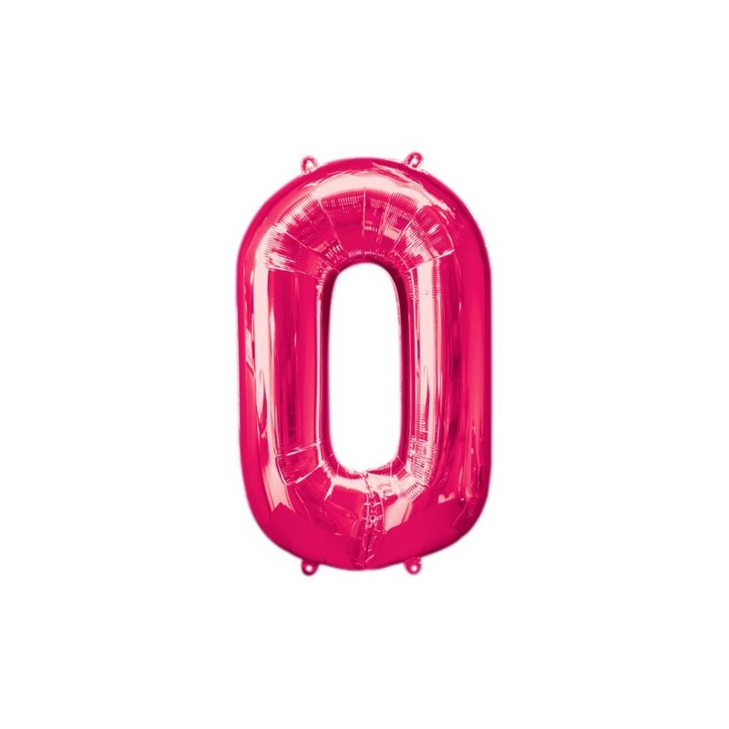 Ballon Rose chiffre 0