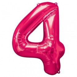 Ballon Rose chiffre 4