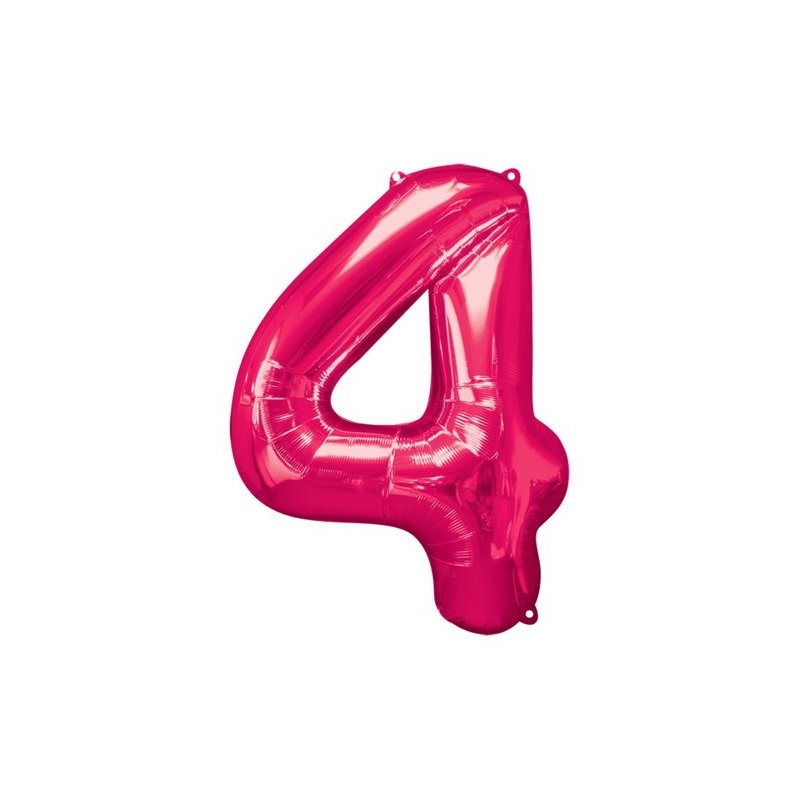 Ballon Rose chiffre 4