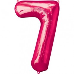 Ballon Rose chiffre 7