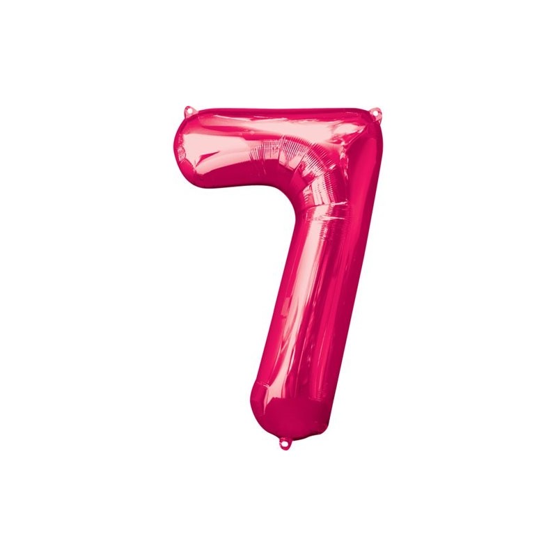 Ballon Rose chiffre 7