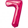 Ballon Rose chiffre 7
