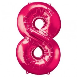Ballon Rose chiffre 8