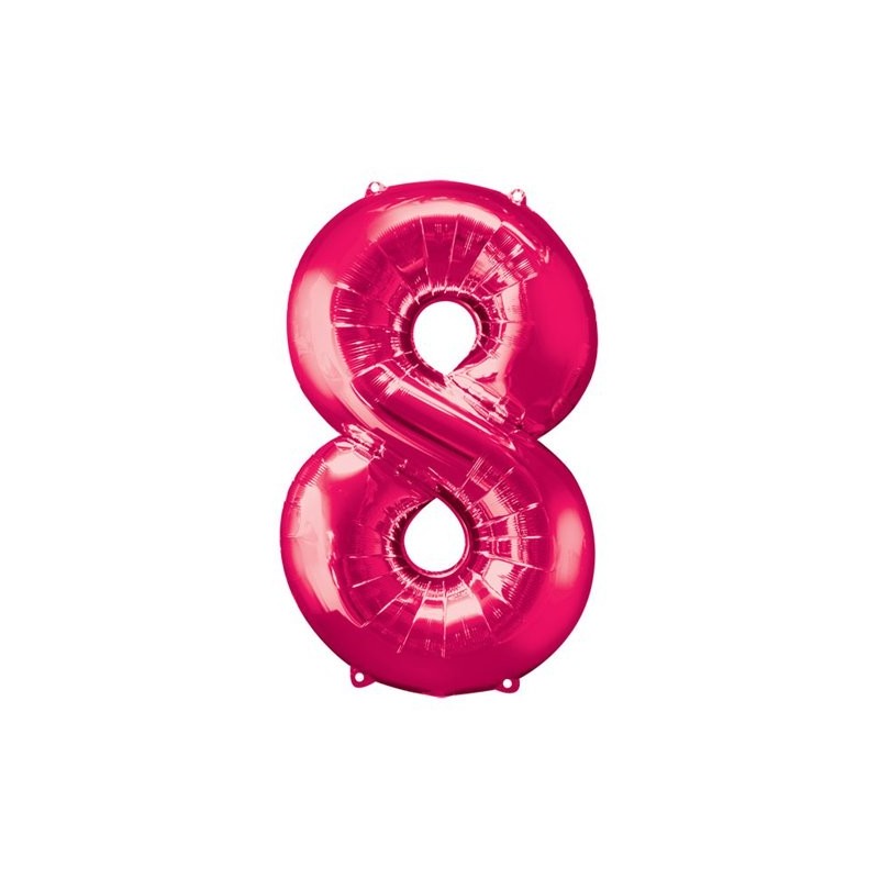 Ballon Rose chiffre 8
